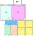 Grundriss - Etagenwohnung mit 69,00 m&sup2; in Hainichen zur Miete