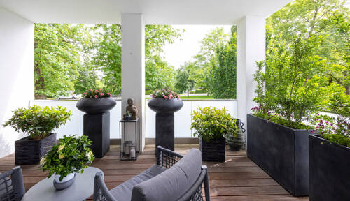Loggia mit Grünblick - Etagenwohnung mit 122,40 m² in Krefeld - Bockum zum Kaufen