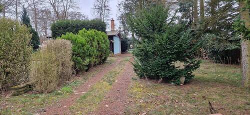 Straßenansicht - Zufahrt - bebautes Grundstück in Wustermark, OT Priort, Goethestraße 18