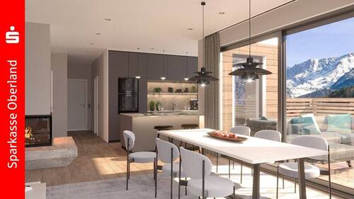 Visualisierung Wohnbereich - Neubauwohnung in Toplage - 1.458.400,00&nbsp;EUR Kaufpreis, ca.&nbsp; 124,00&nbsp;m&sup2;&nbsp;Wohnfl&auml;che