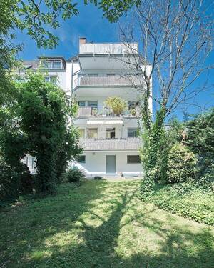 Rückansicht - Düsseldorf-Oberkassel: Helle 3-Zimmer-Balkonwohnung in Rheinnähe!