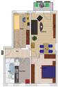 Grundriss - Etagenwohnung mit 58,10 m&sup2; in Hainichen zur Miete