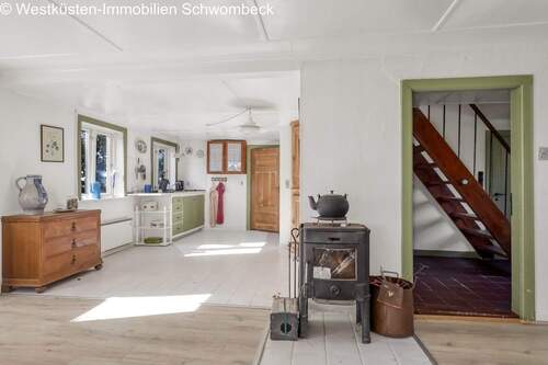 Wohnzimmer mit Kaminofen - 