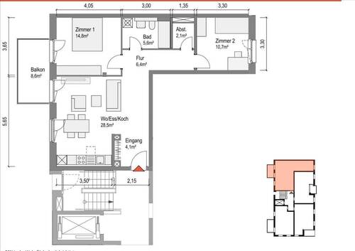 WE 19.16 LHB 23-09-08 sbr - 3 Zimmer Etagenwohnung zur Miete in Bamberg