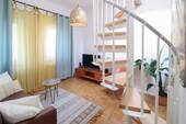 Wohnzimmer - Citynah Wohnen! 2-Zimmer-Whg. und eigener Dachterrasse - voll möbliert!