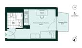 Barrierefreier und komfortabler Grundriss - 1 Zimmer Etagenwohnung in Aachen