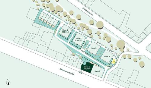 Lage des Miniapartments im Quartier - Etagenwohnung mit 24,20 m² in Aachen zum Kaufen