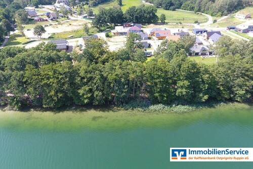 Uferbereich aus der Luft - Grundstück in Rheinsberg