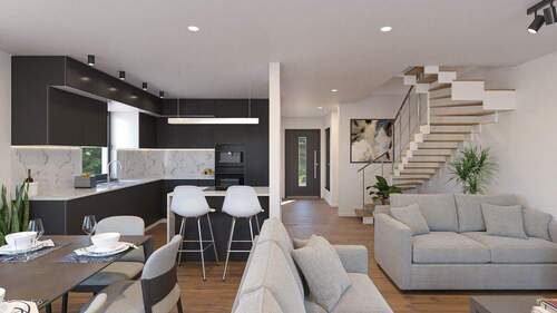 Visualisierung Wohnbereich - Doppelhaushälfte mit 110,00 m² in München / Feldmoching / Karlsfeld zum Kaufen