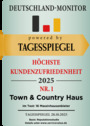 Siegel_Tagesspiegel_Höchste Kundenzufriedenheit_2025_Town & Country Haus - Einfamilienhaus mit 166,00 m&sup2; in Kalletal zum Kaufen