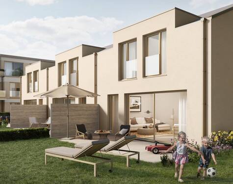 Ausschnitt Garten - Reihenmittelhaus mit 195,00 m&sup2; in Aachen zum Kaufen