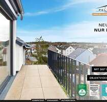 BLICKFANG: DG-Neubauwohnung mit 4 Zimmern, 2 Stellplätzen und Balkon mit wunderschöner Aussicht - Eggenstein-Leopoldshafen