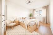 Schlafzimmer - derzeitige Einrichtung - (KI generiert) - 2 Zimmer Etagenwohnung zum Kaufen in Frankfurt am Main