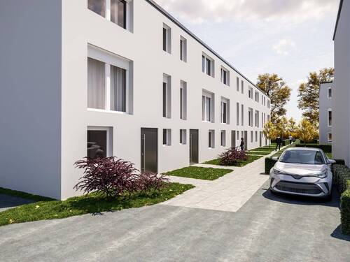 Vorderansicht Reihenhäuser - Reihenhaus im Stienitzpark - Hier möchte ich zu Hause sein