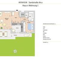 2-Zimmer-Wohnung mit großem Süd-Garten am Greisbach - Monheim am Rhein Baumberg