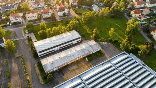 Vogelperspektive - Halle in Coswig