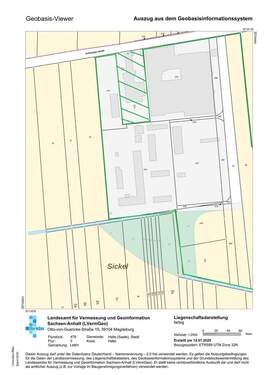 Liegenschaftskarte makiert - 