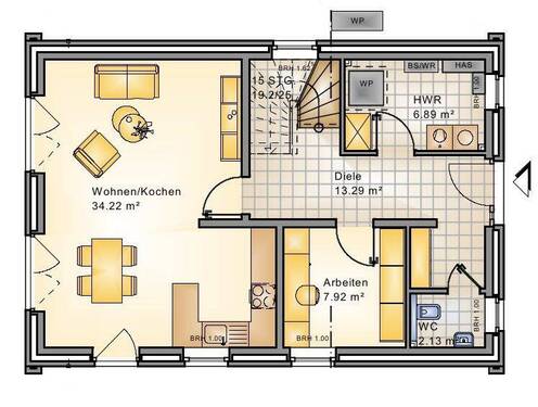 Erdgeschoss - Einfamilienhaus mit 130,00 m² in Oldenburg / Osternburg zum Kaufen
