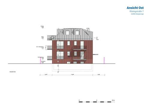 Ansicht Ost - 2 Zimmer Mehrfamilienhaus, Wohnhaus zum Kaufen in Wangerooge