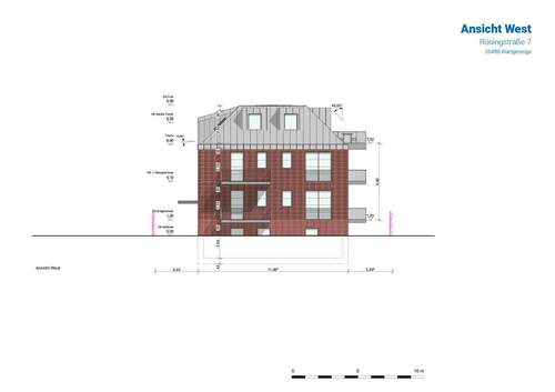 Ansicht West - Mehrfamilienhaus, Wohnhaus mit 418,00 m² in Wangerooge zum Kaufen