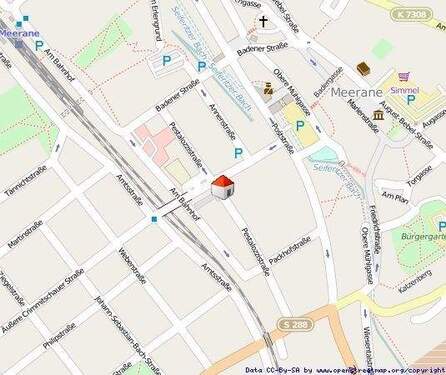 Lageplan - 2 Zimmer Etagenwohnung in Meerane