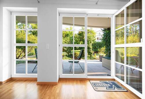 Ausgang auf die Terasse - 4 Zimmer Terrassenwohnung zum Kaufen in Berlin