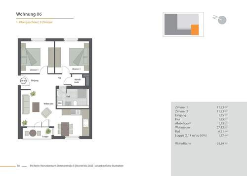 WE06 - Etagenwohnung mit 62,40 m² in Berlin zum Kaufen