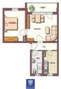 Grundriss - 2 Zimmer Etagenwohnung zur Miete in Coswig