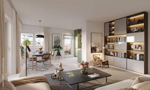 Innenvisualisierung Wohnzimmer 4 Zimmer (2) - Ideal für Familien! 4-Zimmerwohnung mit ca. 94m² und Balkon in Zentrumsnähe