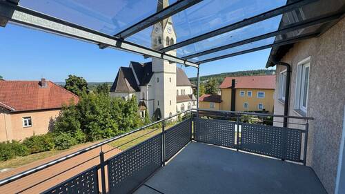 Aussicht Balkon 1 OG überdacht - 
