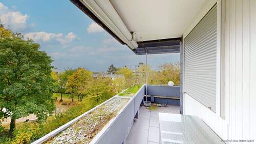 Aussicht von der Loggia - Etagenwohnung mit 98,00 m² in Hamm zum Kaufen