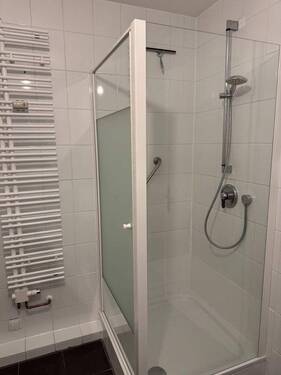 Glasdusche und Handtuchwärmer - 