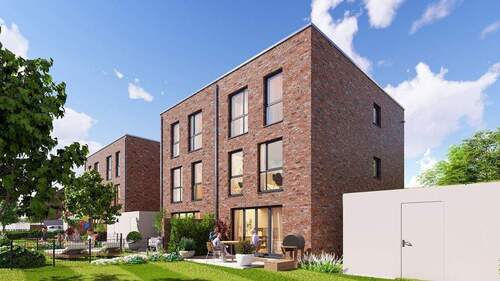 Essen - Ringstr 2.BA - 27-28 Gartenseiteseite - Lichtdurchflutetes, modernes Reiheneckhaus (Neubau) in schöner Wohnlage von Essen-Kettwig!