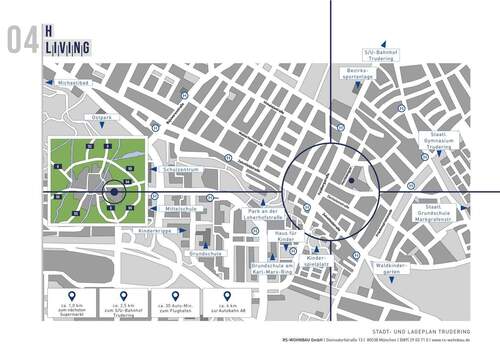 Grundstück-im-Überblick - Etagenwohnung mit 99,00 m&sup2; in München zum Kaufen