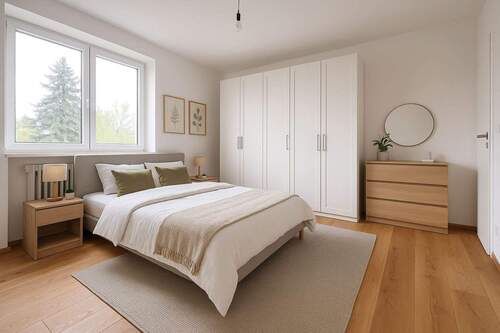 Schlafzimmer Visualisierung - Etagenwohnung mit 78,00 m² in Rosenheim zum Kaufen
