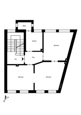 Bild 2 - 2 Zimmer Etagenwohnung zum Kaufen in Lüneburg