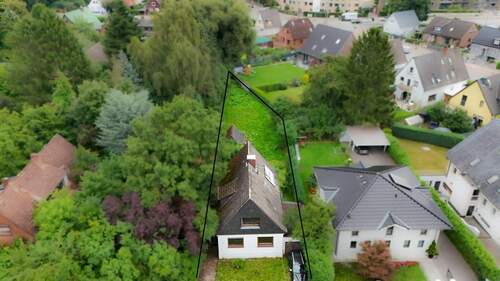 Ansicht von oben - Grundstück in Hamburg