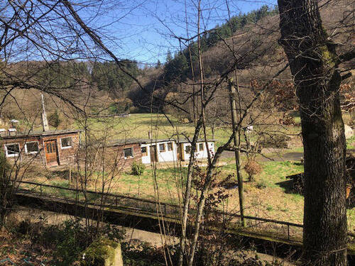 Ansicht von Straße auf Mühlengraben und Werkräume - 