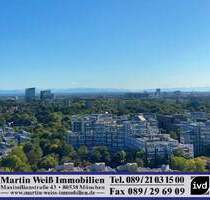 Großzügige 3-Zimmer-Wohnung mit 4 Balkonen, Sauna & Dachterrassen-Pool am Arabellapark - München Bogenhausen