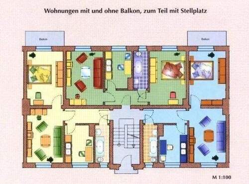Mittlere Wohnung (grün) - 
