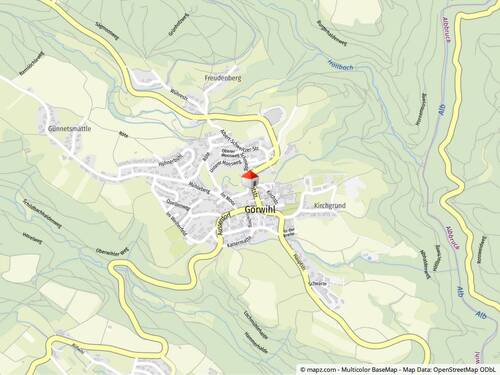 Geolyzer Kartenausschnitt - 2 Zimmer Etagenwohnung zur Miete in Görwihl