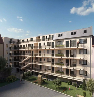 Innenhof.png - Gut geschnittene 3-Zi. Wohnung - 429.352,00 EUR Kaufpreis, ca.  63,10 m² Wohnfläche