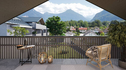 Balkon - ANNE - 2 Zimmer Etagenwohnung zum Kaufen in Brannenburg