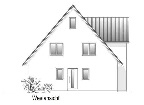 West-Ansicht - Doppelhaushälfte mit 108,00 m&sup2; in Ostenfeld zum Kaufen