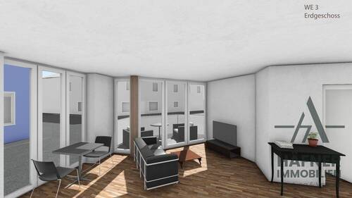 Visualisierung_Wohn- Essbereich - 3 Zimmer Etagenwohnung zum Kaufen in Trier