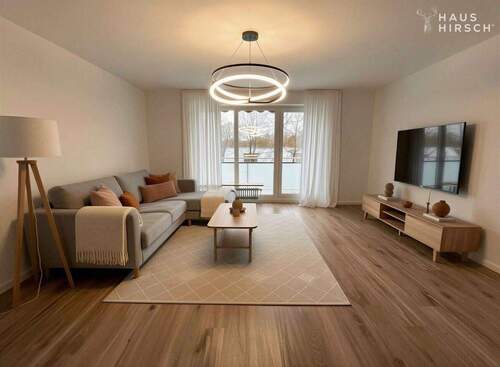 Wohnzimmer - KI Einrichtungsbeispiel - 3 Zimmer Etagenwohnung zum Kaufen in Hamburg