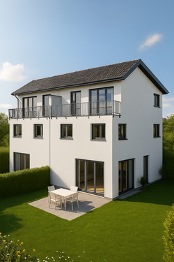 Ansicht - Lurup Bahrenfeld . Bestlage im Tannenberg . Neubau eines exklusiven KfW55 Stadthauses mit Wärmepumpe