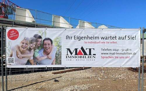 Ausschnitt Baustellenbanner MAT-Immobilien - 