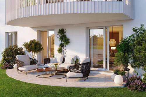 Visualierung 2 Zi. EG - mit KFW 55 Förderung !! 2-Zi.-ETW Neubau EG mit kl. Gartenanteil.2.2 in Möss.-Öschingen