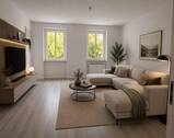 Wohnzimmer möbliert - 3 Zimmer Etagenwohnung zur Miete in Zeitz